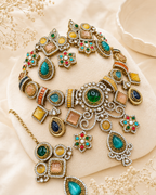 Emerald Crystal Designer Necklace Set