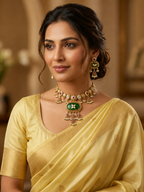 Royal Champagne Stone Necklace Set
