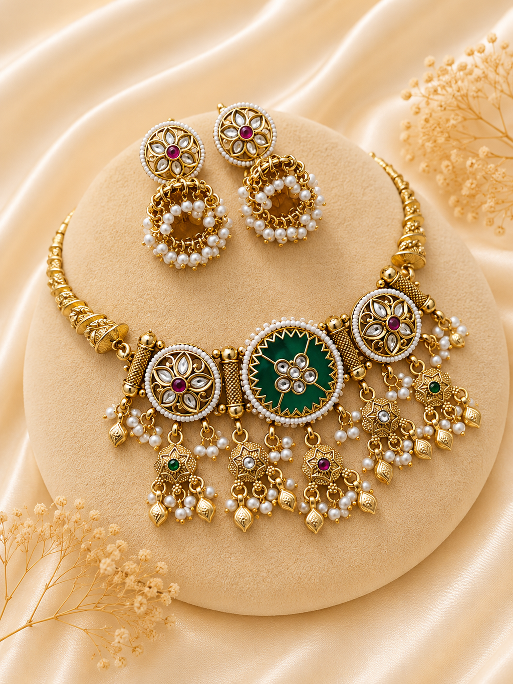 Classic Gem Pearl Set