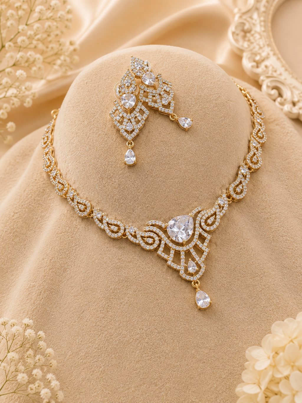 Ethereal Gold Heart Lattice Set