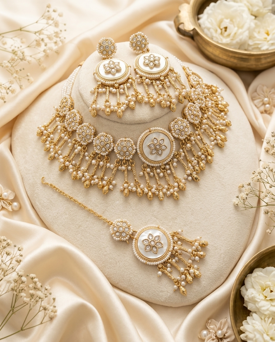 Pearl Drop Stone Set
