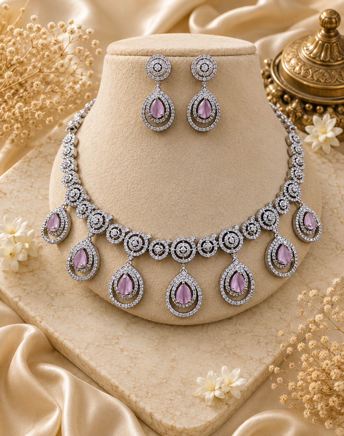 Blushing Rose Teardrop Set
