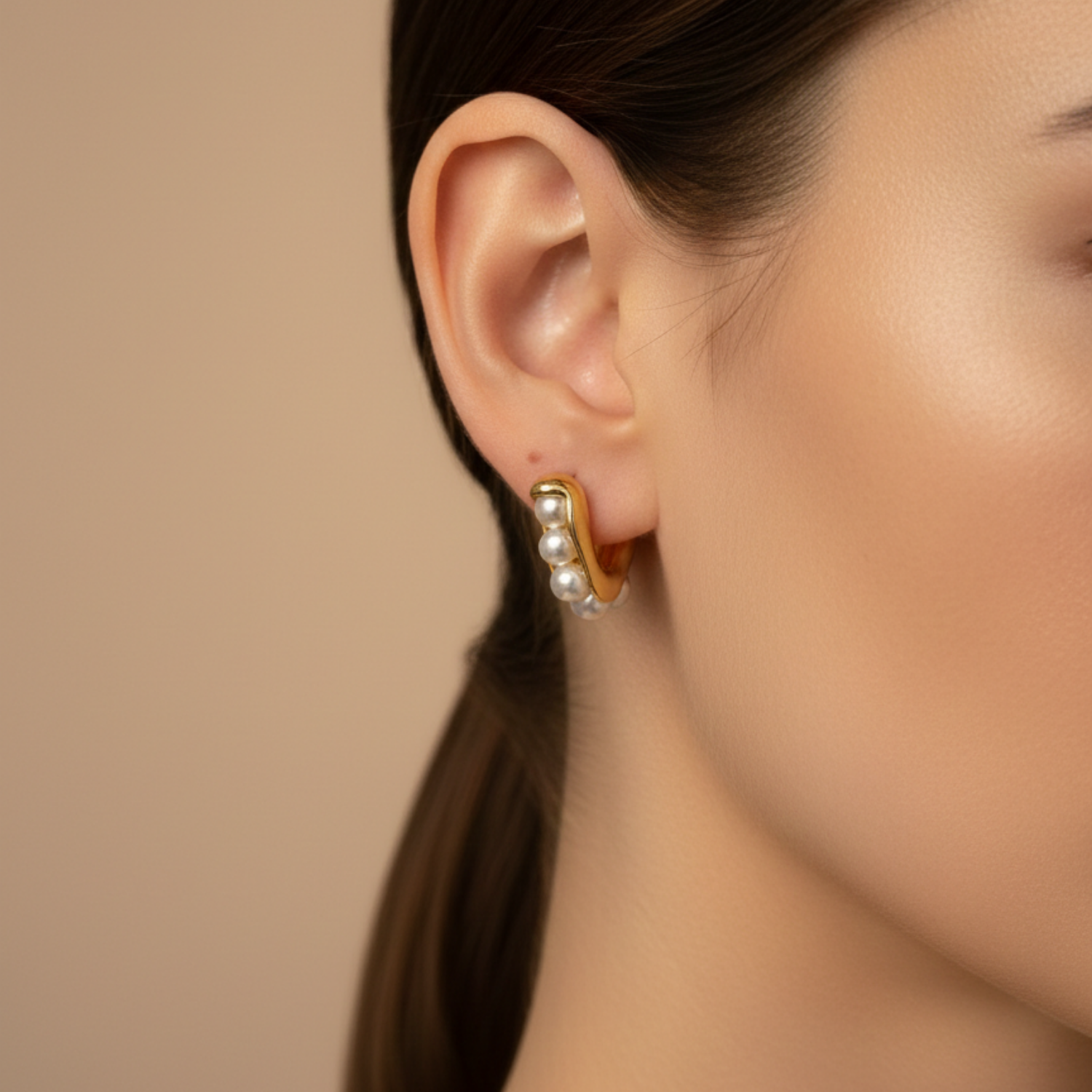 Pearl Wave Studs - Image 2