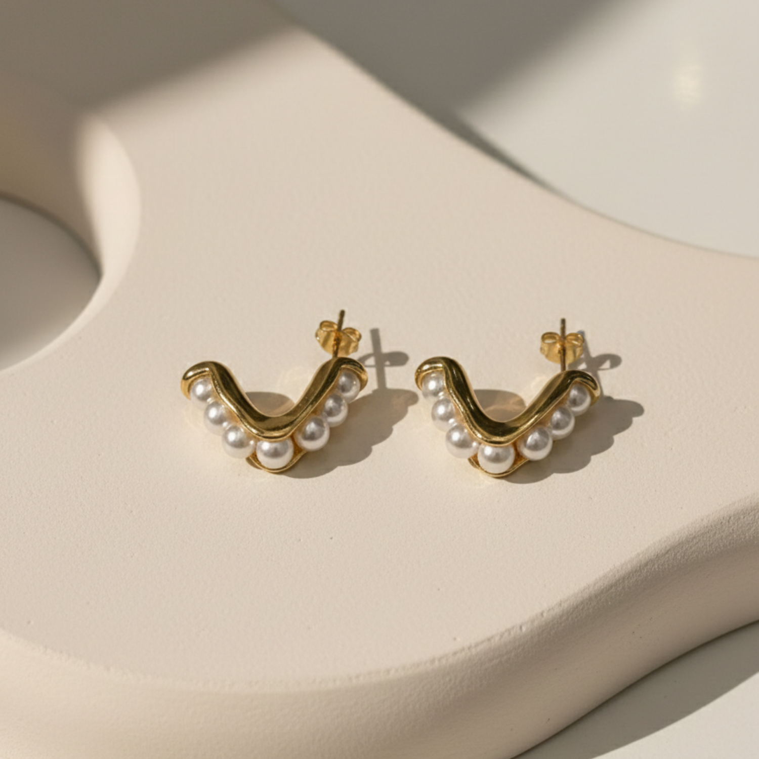 Pearl Wave Studs